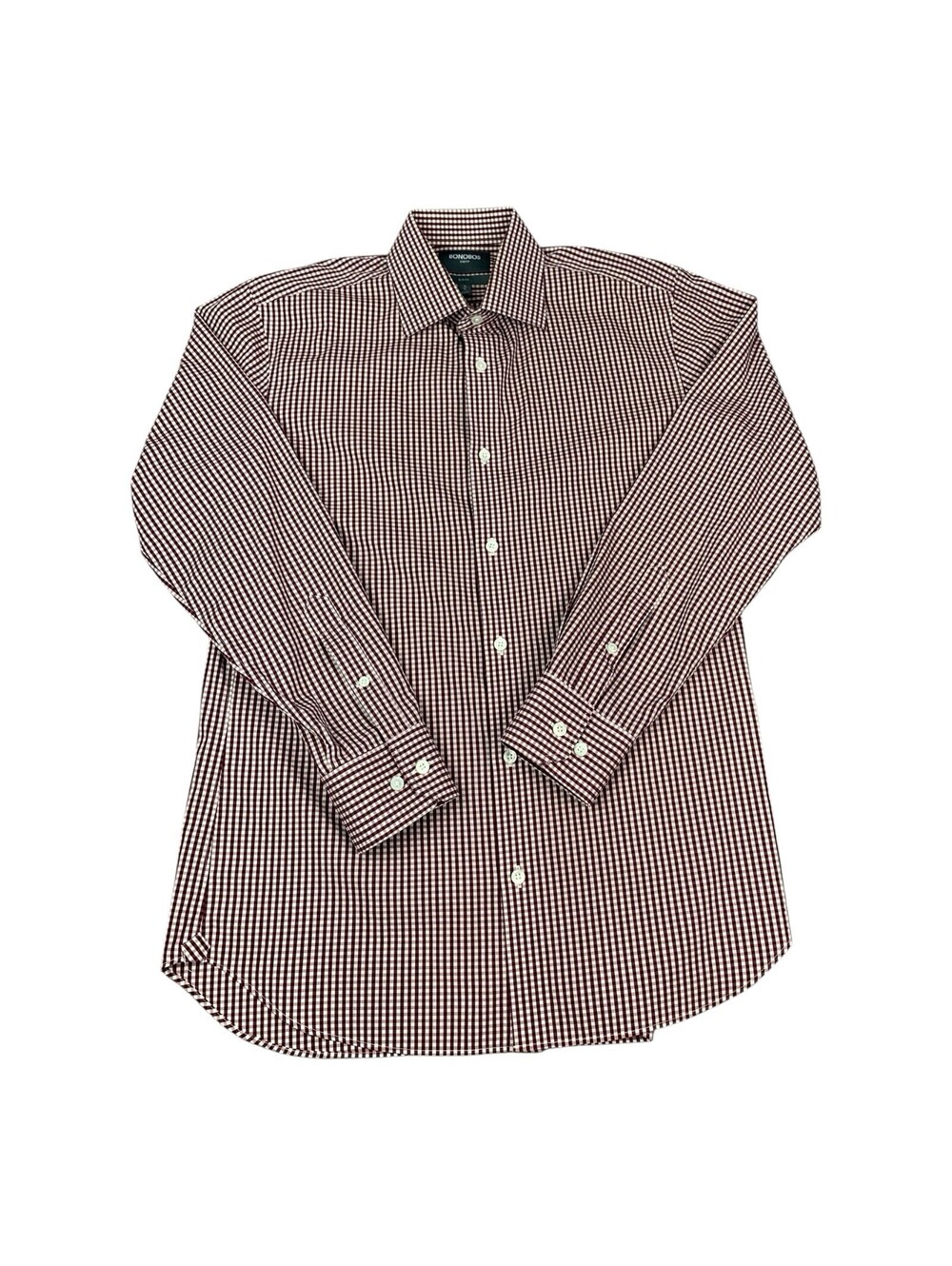 Bonobos Men’s Long Sleeve Button Down Shirt Slim Fit Red Check Size 16/34